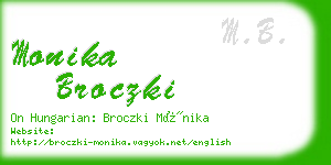 monika broczki business card